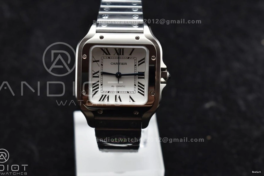 Bracelet BVF 35mm Edition de MIYOTA Dial on Cartier Best V2 9015 White 1:1 SS SS Santos SmartLinks 1207